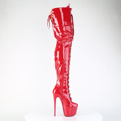 Pleaser Women's Platform Shoes JUBILANT-4012 Red Str. Pat