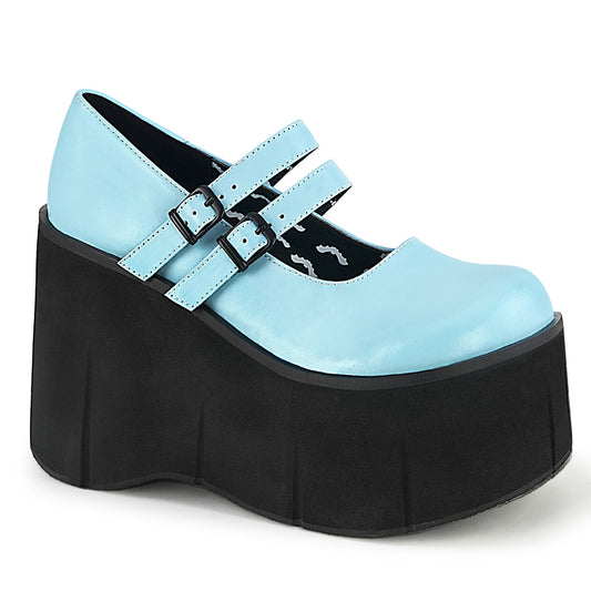 DemoniaCult Womens Pumps KERA-08 B. Blue Vegan Leather
