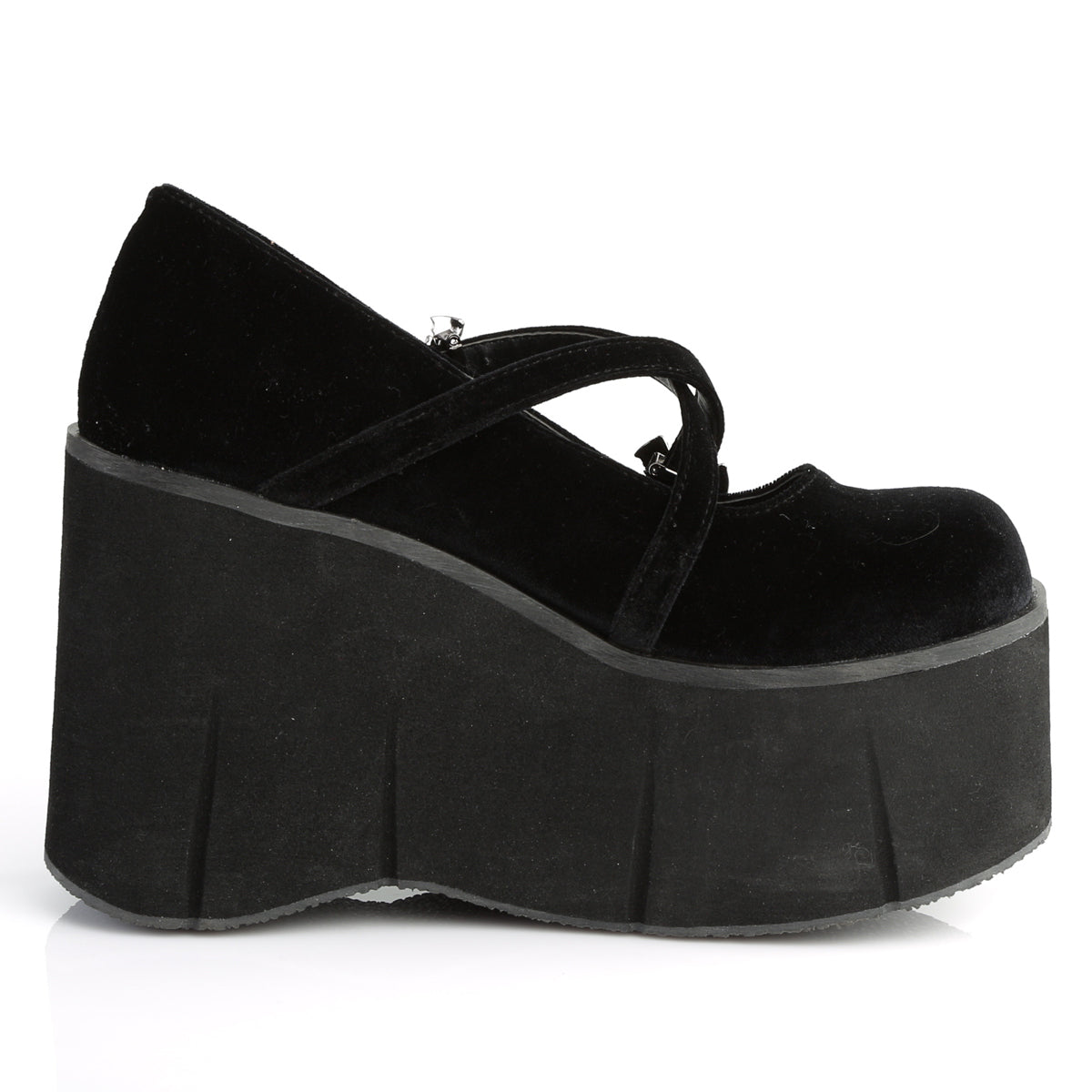 DemoniaCult Frauenpumpen KERA-10 BLK Velvet