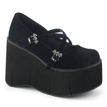DemoniaCult Frauenpumpen KERA-10 BLK Velvet