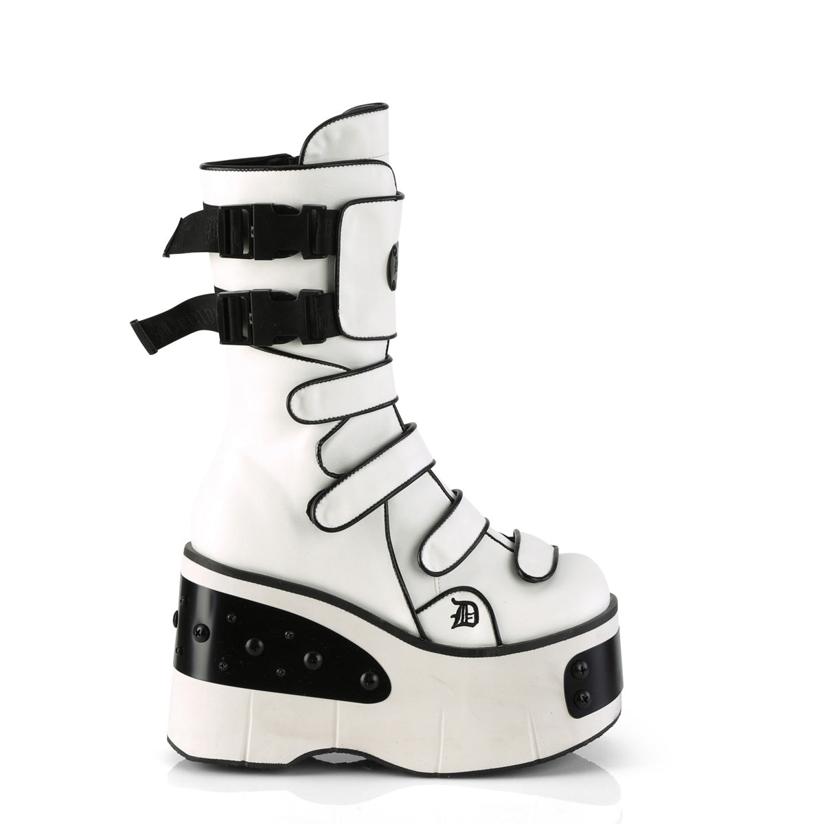 DemoniaCult  Stiefel KERA-108 WHT veganes Leder