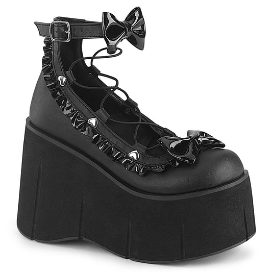 DemoniaCult Women's Heels & Platform Shoes KERA-18 Blk Vegan Leather