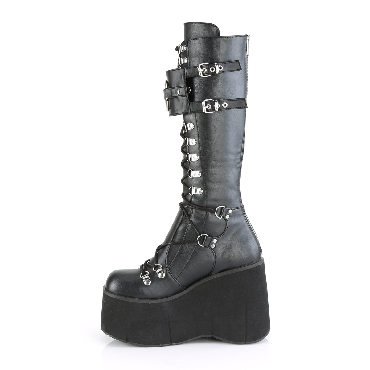 DemoniaCult Frauenstiefel KERA-200 BLK Vegan Leder