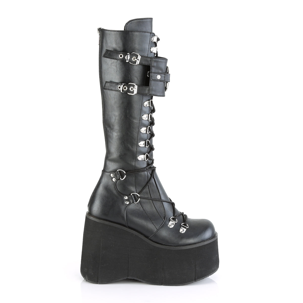 DemoniaCult Frauenstiefel KERA-200 BLK Vegan Leder