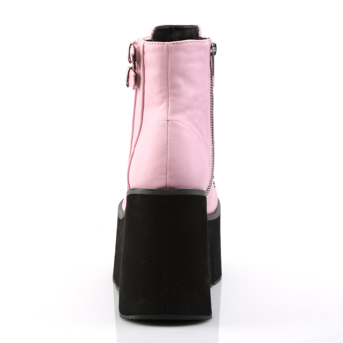 DemoniaCult Damenknöchelstiefel KERA-21 B. Pink Vegan Leder
