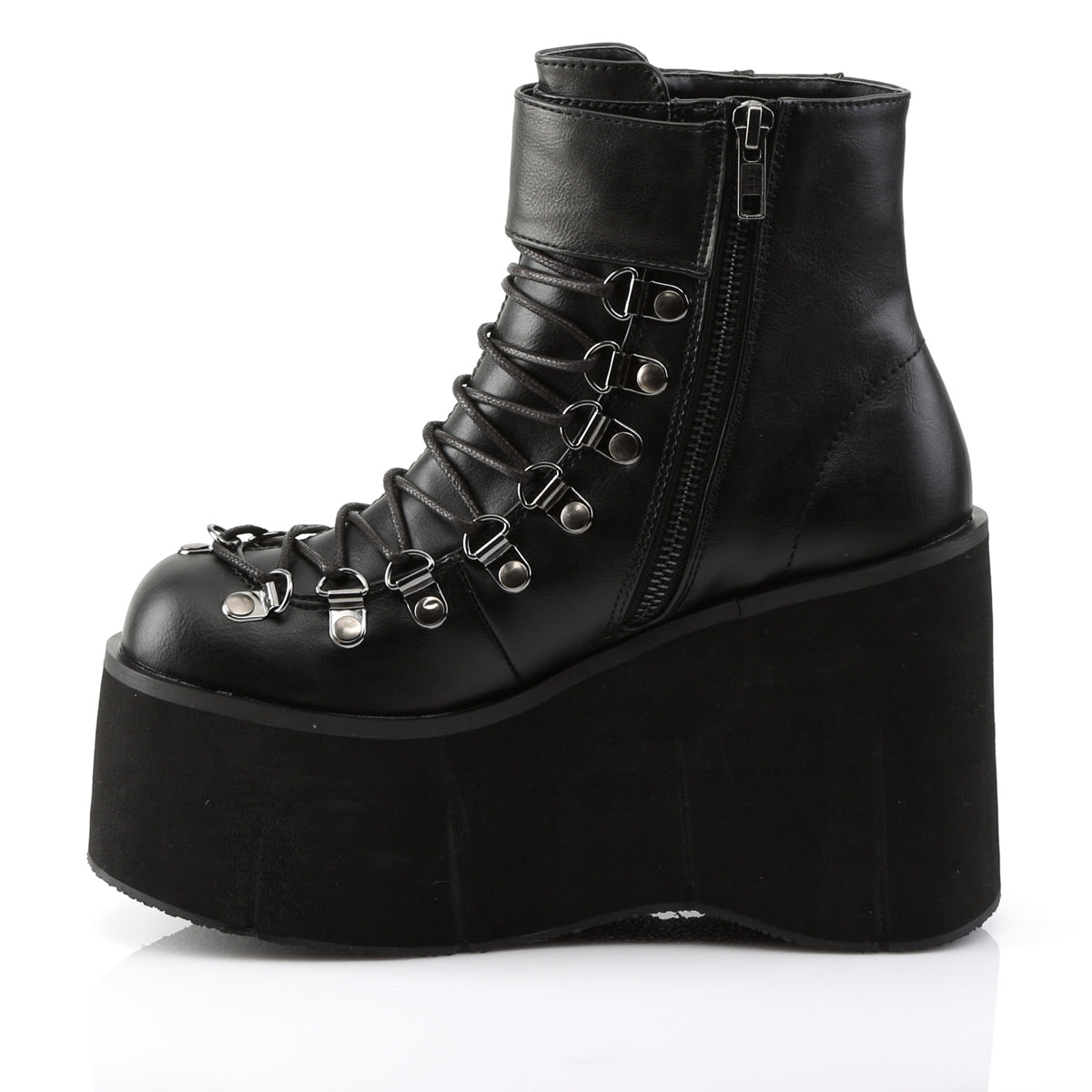 DemoniaCult Damenknöchelstiefel KERA-21 BLK Vegan Leder