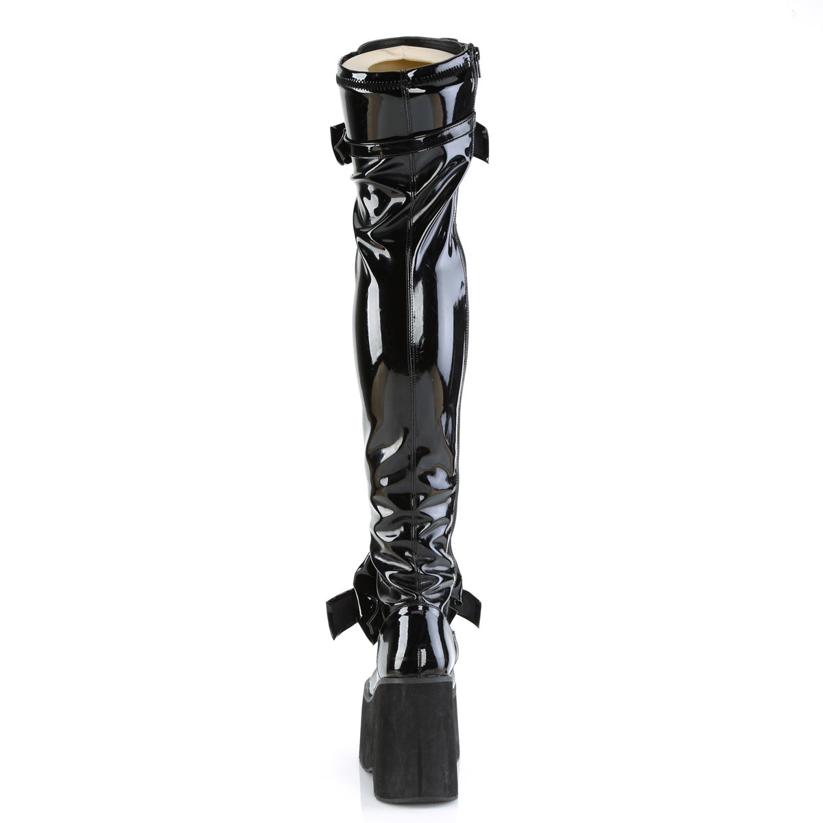 DemoniaCult Frauenstiefel KERA-303 BLK Stretch Patent
