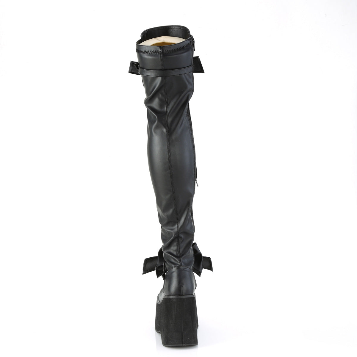 DemoniaCult Frauenstiefel KERA-303 BLK Stretch Vegan Leder