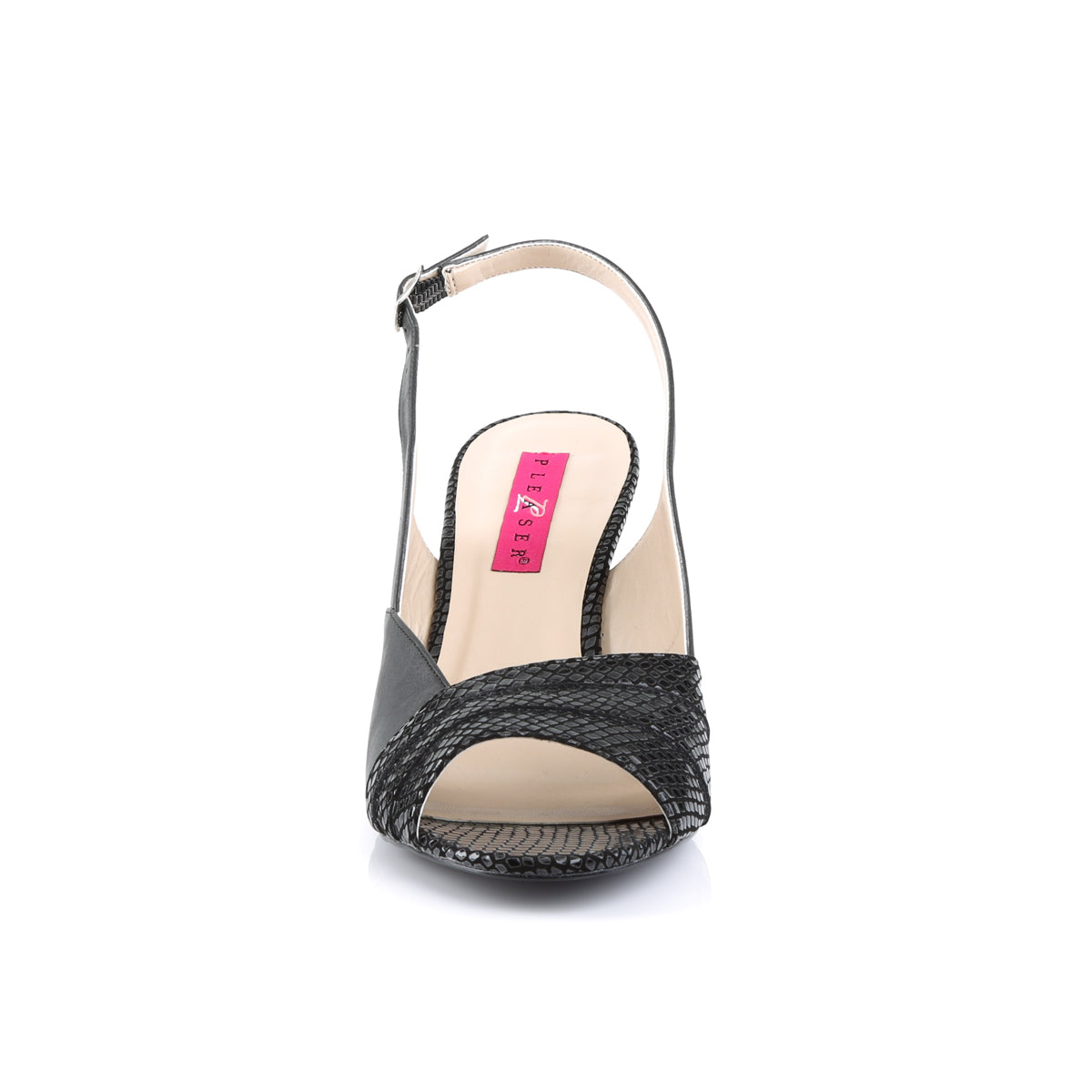 Pleaser Pink Label Frauenpumpen KIMBERLY-01SP BLK FAUX Leder