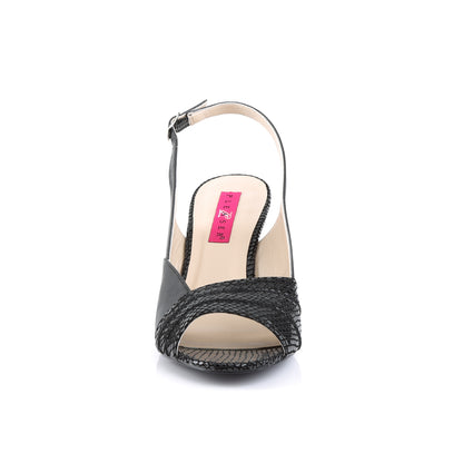Pleaser Pink Label Frauenpumpen KIMBERLY-01SP BLK FAUX Leder