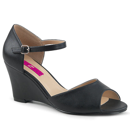 Pleaser Pink Label Frauenpumpen KIMBERLY-05 BLK-Faux-Leder