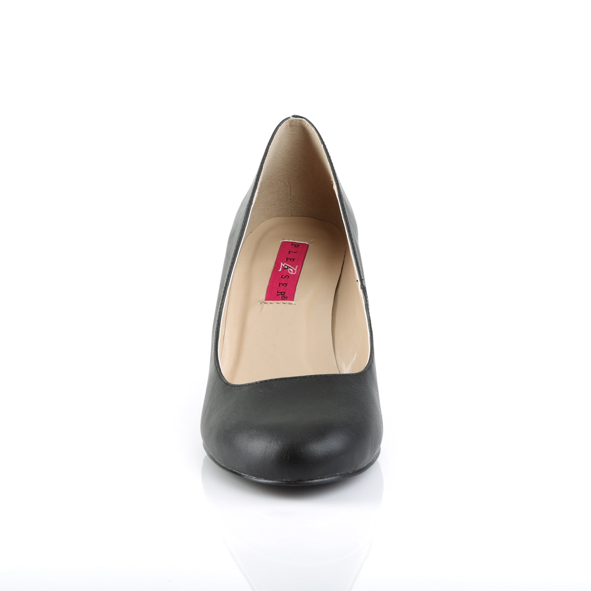 Pleaser Pink Label Womens Pumps KIMBERLY-08 Blk Faux Leather