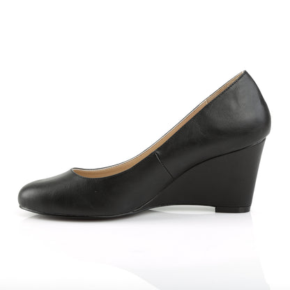 Pleaser Pink Label Womens Pumps KIMBERLY-08 Blk Faux Leather