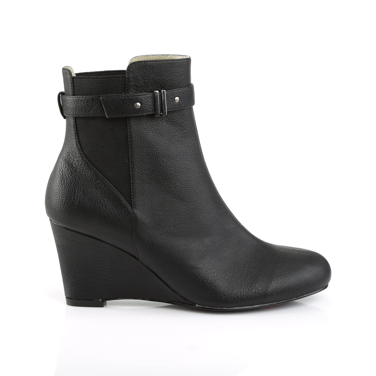 Pleaser Pink Label Damen Knöchelstiefel KIMBERLY-102 BLK-Faux-Leder