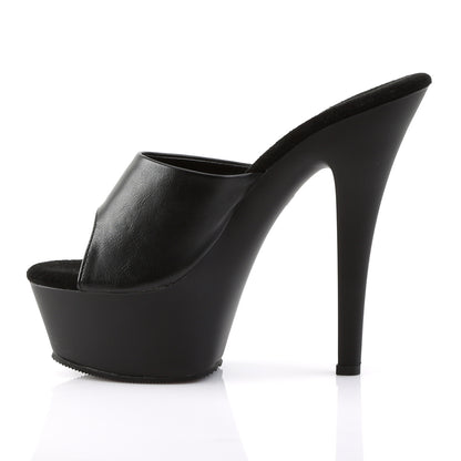 Pleaser Damen Sandalen KISS-201 BLK Faux Leder / BLK Matte