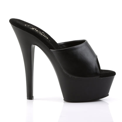 Pleaser Damen Sandalen KISS-201 BLK Faux Leder / BLK Matte