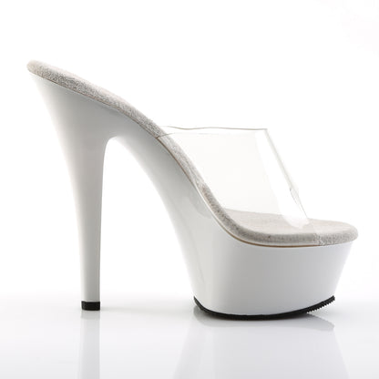 Pleaser Damen Sandalen KISS-201 CLR / WHT