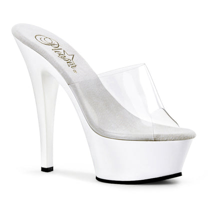 Pleaser Damen Sandalen KISS-201 CLR / WHT