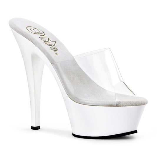 Pleaser Damen Sandalen KISS-201 CLR / WHT