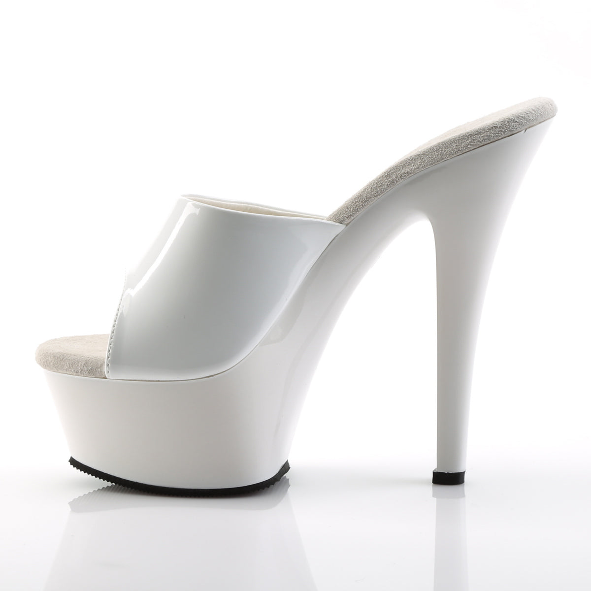 Pleaser Damen Sandalen KISS-201 WHT PAT / WHT