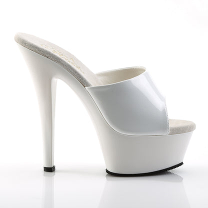 Pleaser Damen Sandalen KISS-201 WHT PAT / WHT