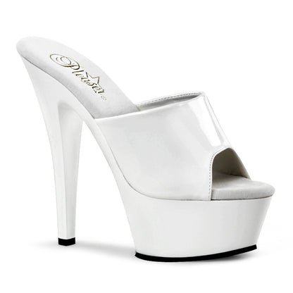 Pleaser Damen Sandalen KISS-201 WHT PAT / WHT