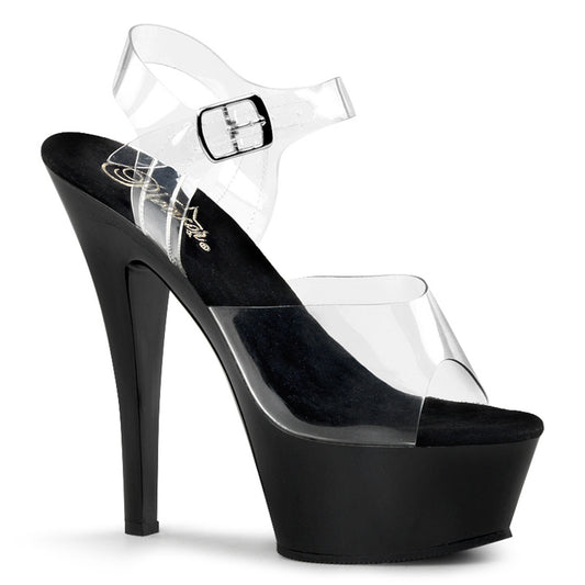 Pleaser Damen Sandalen KISS-208 CLR / BLK