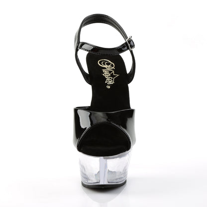 Pleaser Womens Sandals KISS-209 Blk Pat/Clr