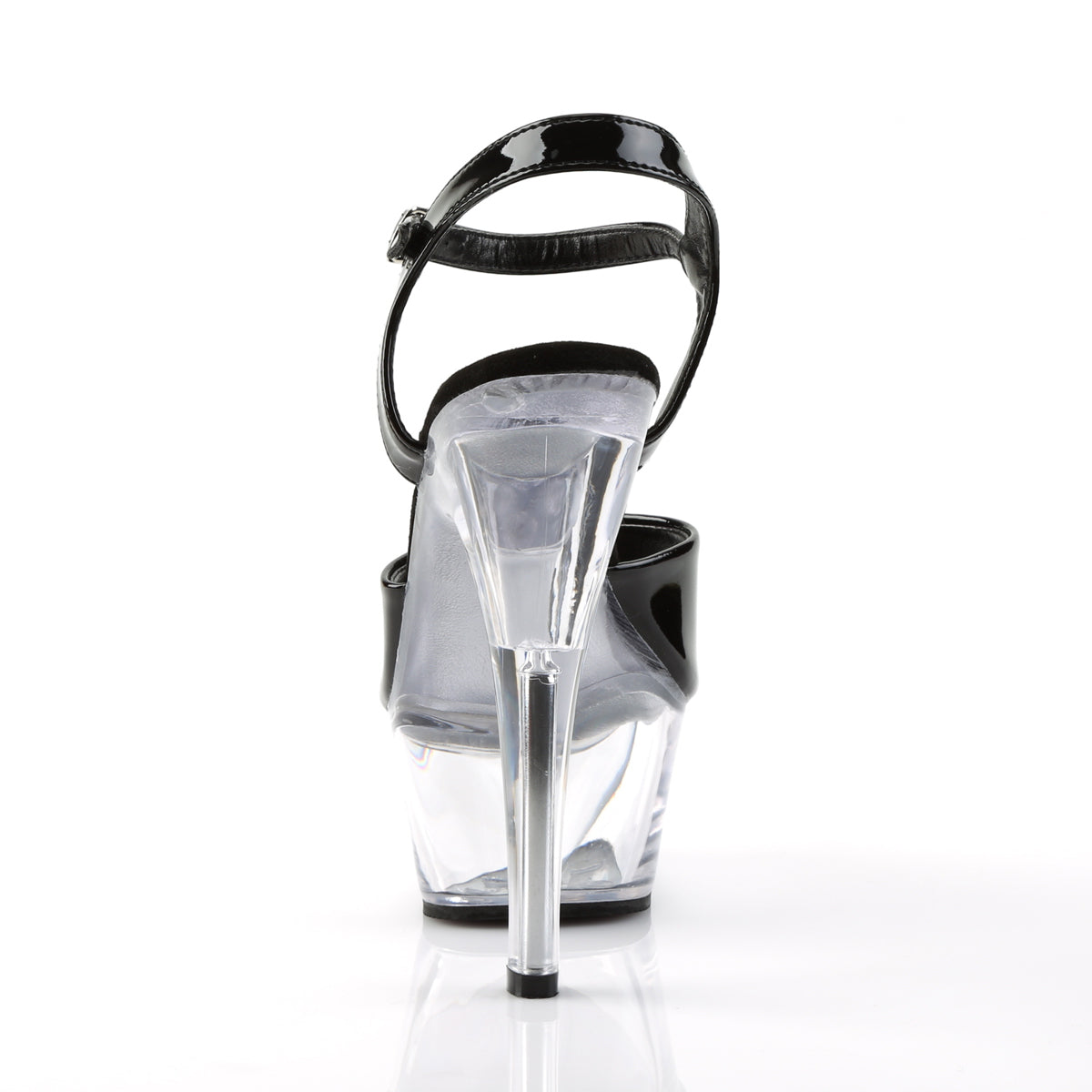 Pleaser Womens Sandals KISS-209 Blk Pat/Clr