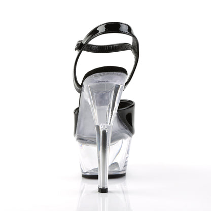 Pleaser Womens Sandals KISS-209 Blk Pat/Clr