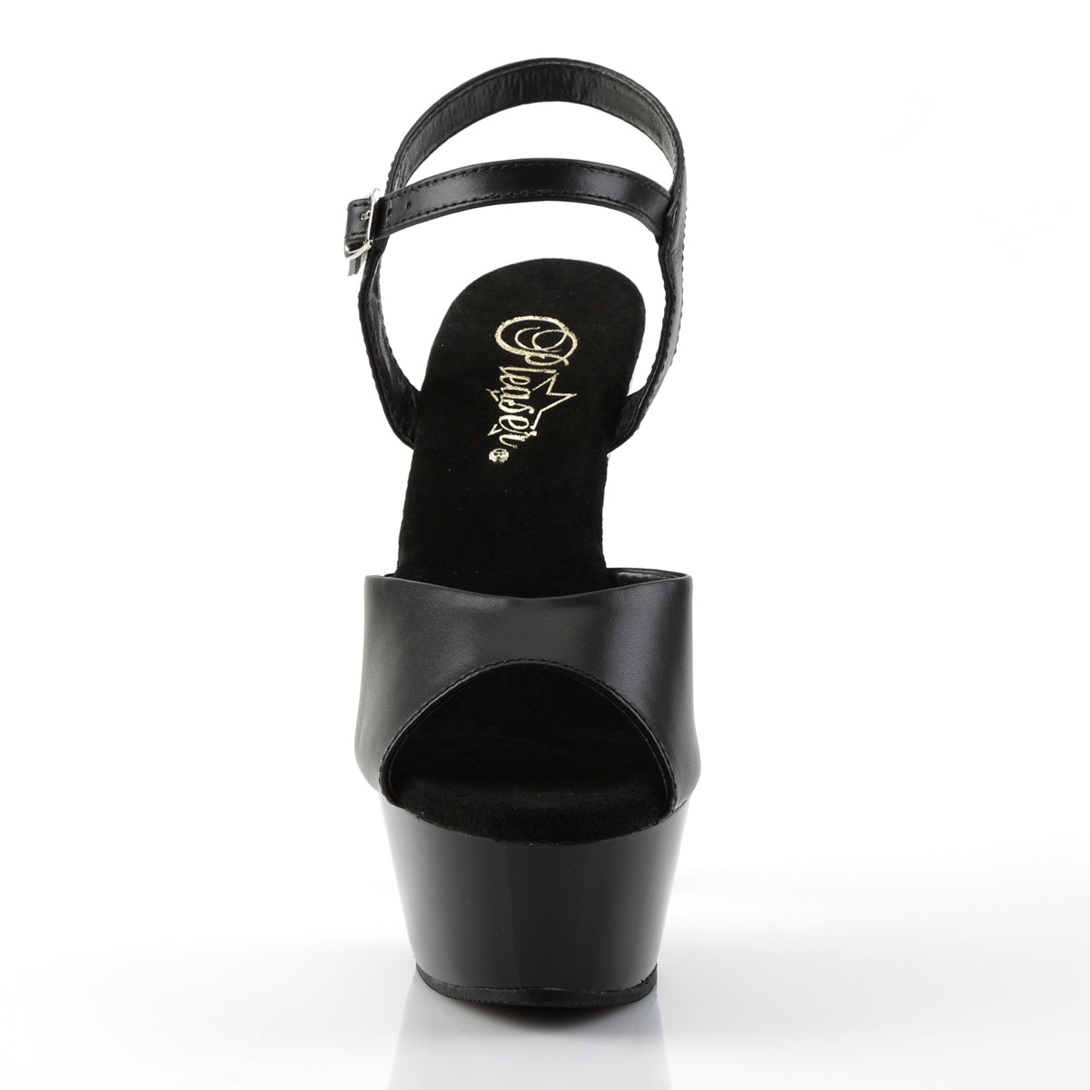 Pleaser Damen Sandalen KISS-209 BLK-Leder / BLK