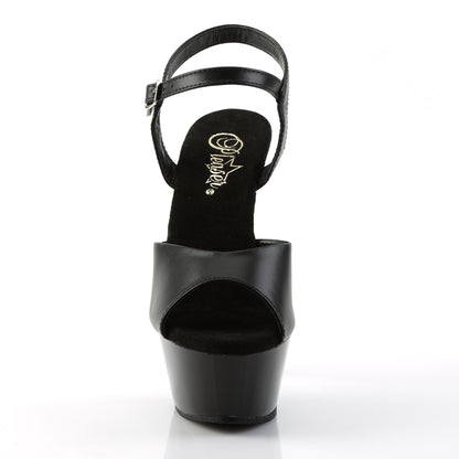 Pleaser Damen Sandalen KISS-209 BLK-Leder / BLK