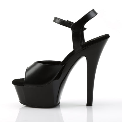 Pleaser Damen Sandalen KISS-209 BLK-Leder / BLK