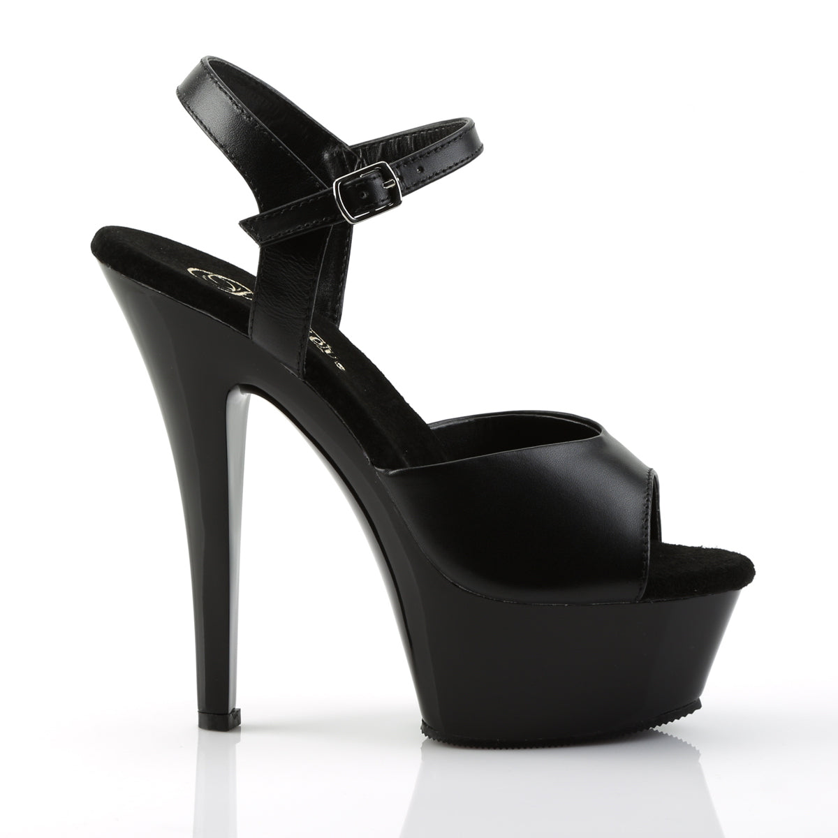 Pleaser Damen Sandalen KISS-209 BLK-Leder / BLK