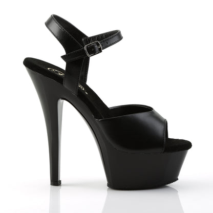 Pleaser Damen Sandalen KISS-209 BLK-Leder / BLK