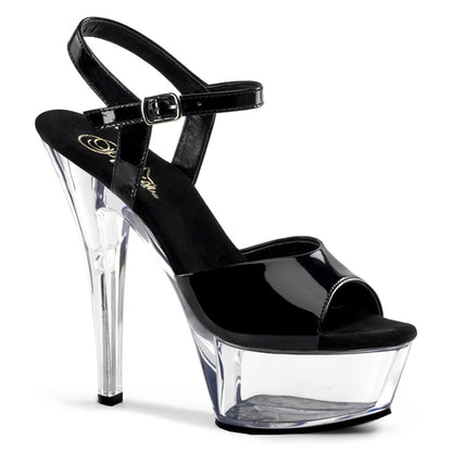 Pleaser Womens Sandals KISS-209 Blk Pat/Clr