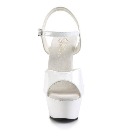 Pleaser Womens Sandals KISS-209 Wht Pat/Wht