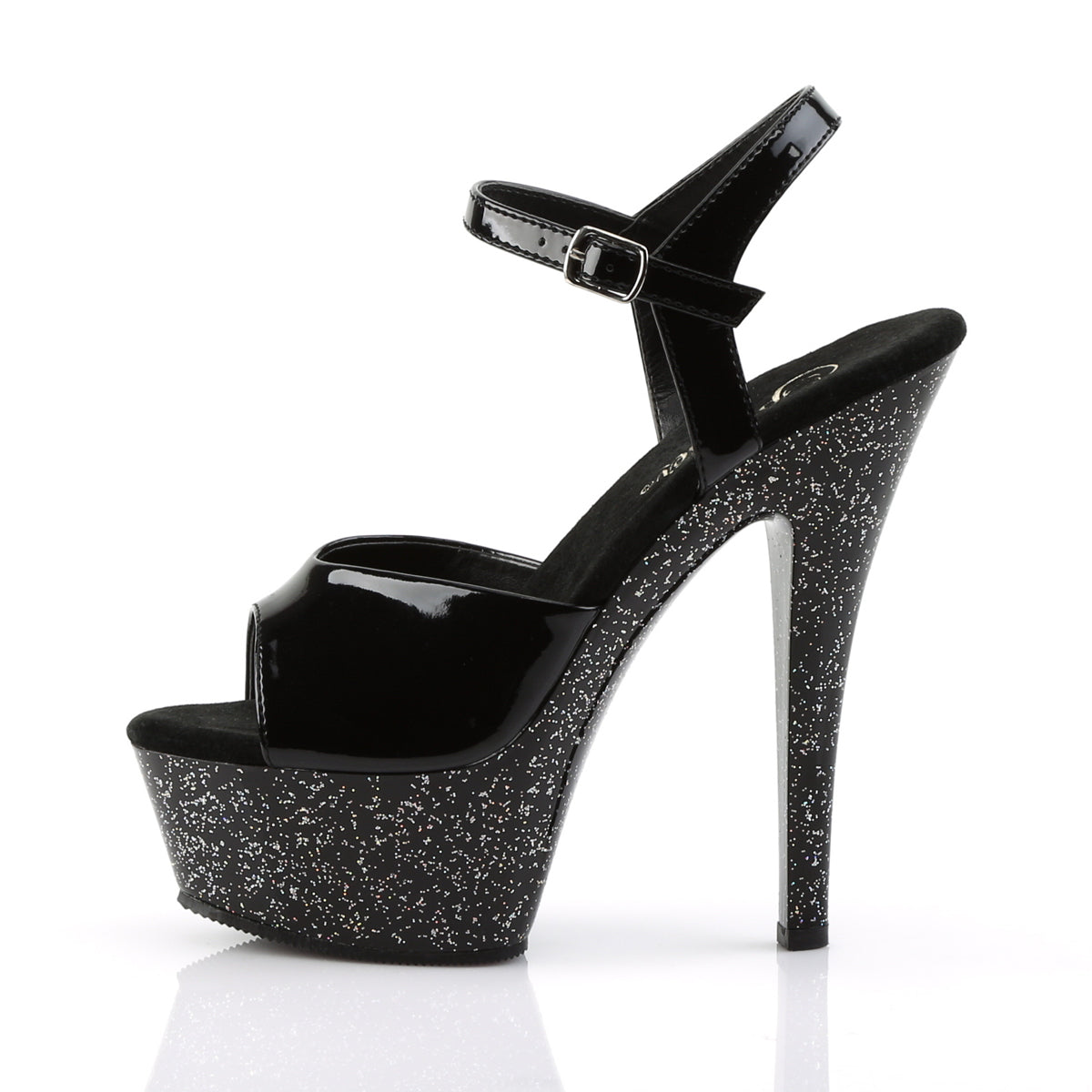 Pleaser Damen Sandalen KISS-209MG BLK / BLK