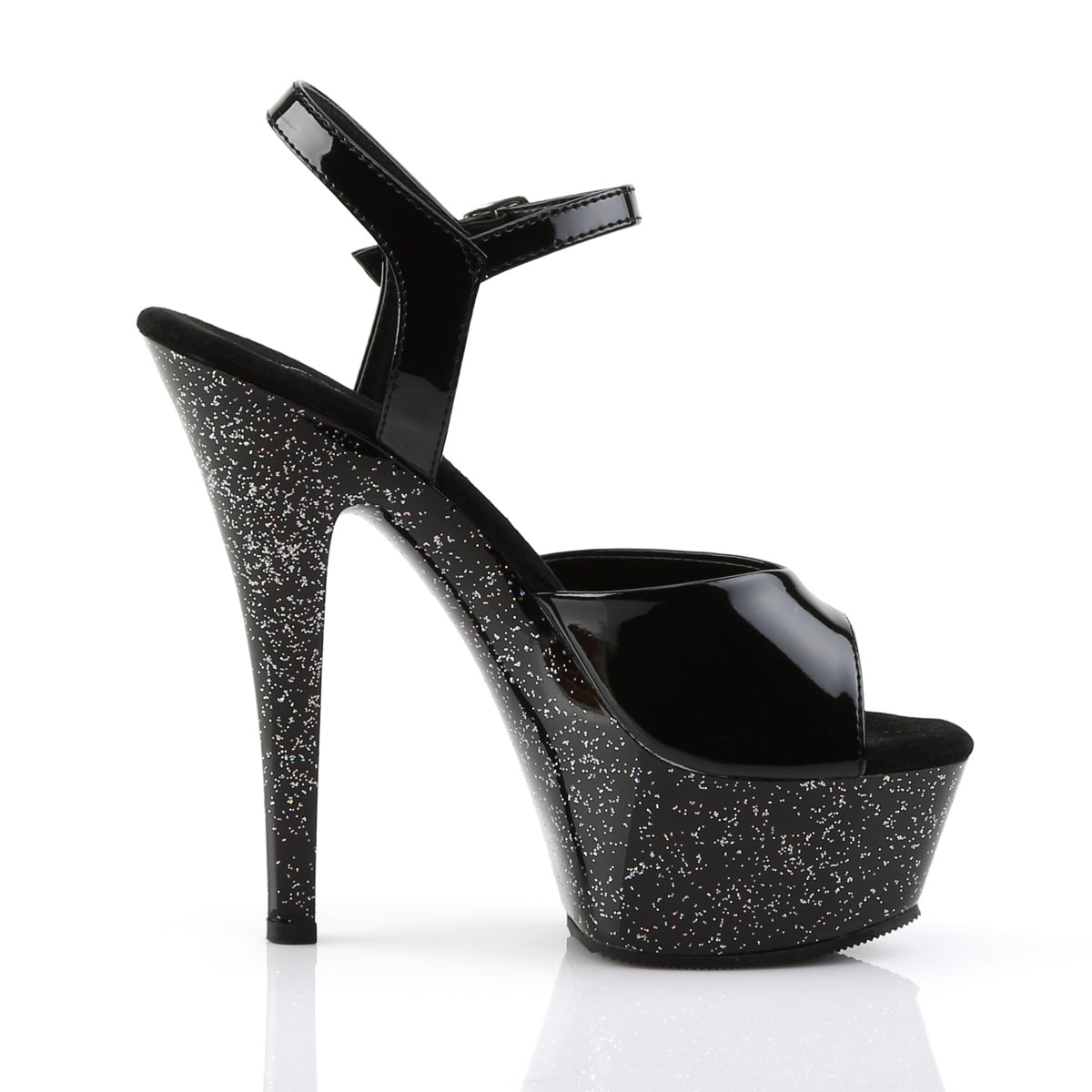 Pleaser Damen Sandalen KISS-209MG BLK / BLK