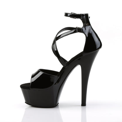 Pleaser Womens Sandals KISS-254 Blk Pat/Blk