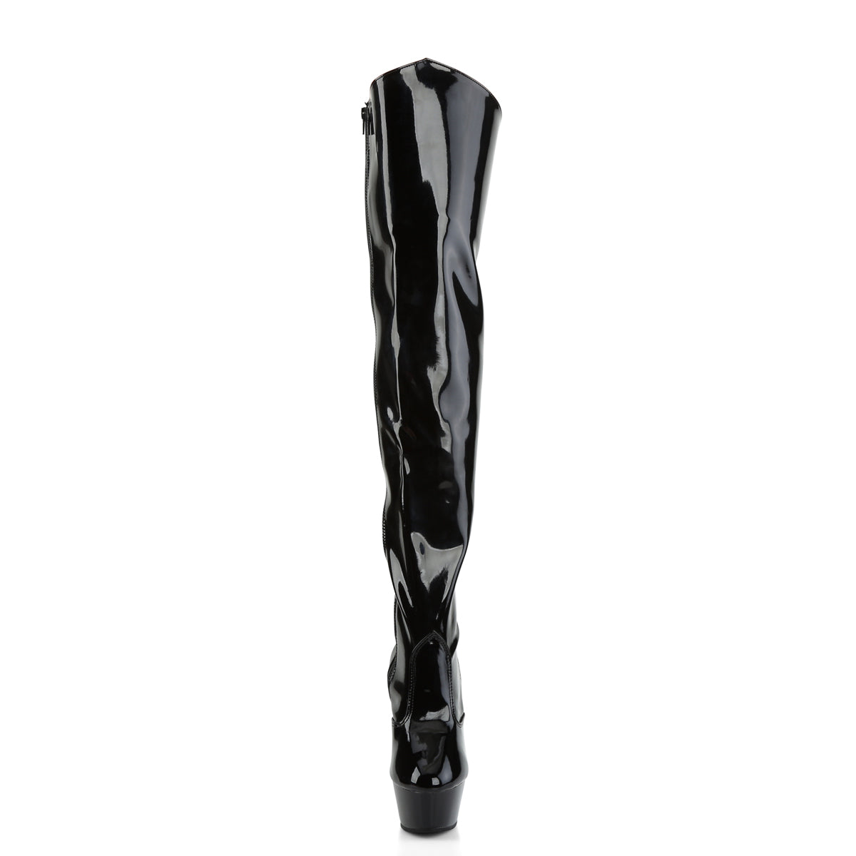 Pleaser Womens Boots. KISS-3010 BLK Pat / BLK