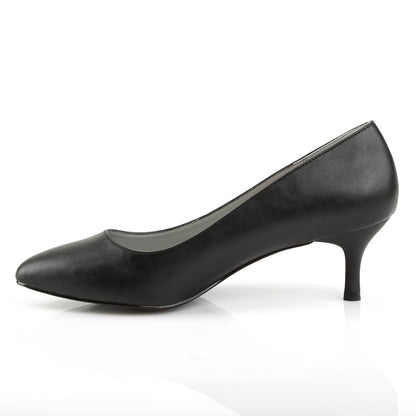 Pleaser Pink Label Frauenpumpen Kitten-01 BLK FAUX-Leder