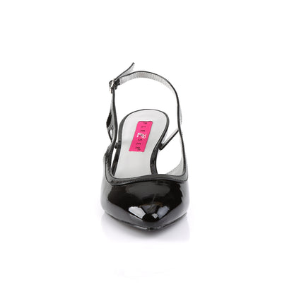 Pleaser Pink Label Womens Pumps KITTEN-02 Blk Pat