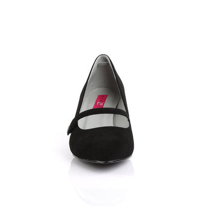 Pleaser Pink Label Womens Pumps KITTEN-03 Blk Nubuck