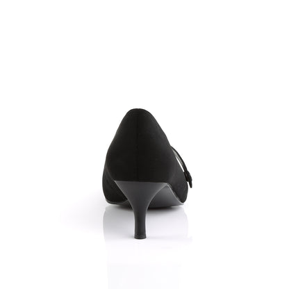 Pleaser Pink Label Womens Pumps KITTEN-03 Blk Nubuck