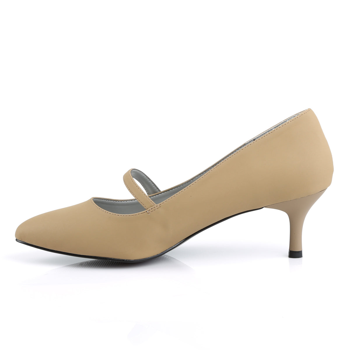 Pleaser Pink Label Frauenpumpen Kitten-03 Taupe Nubuk.