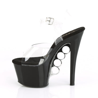 Pleaser Damen Sandalen KNUCKS-708 CLR / BLK