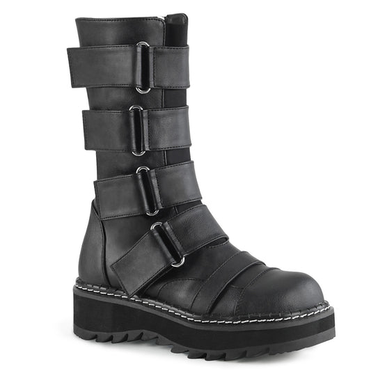 DemoniaCult Frauenstiefel LILITH-211 BLK Vegan Leder
