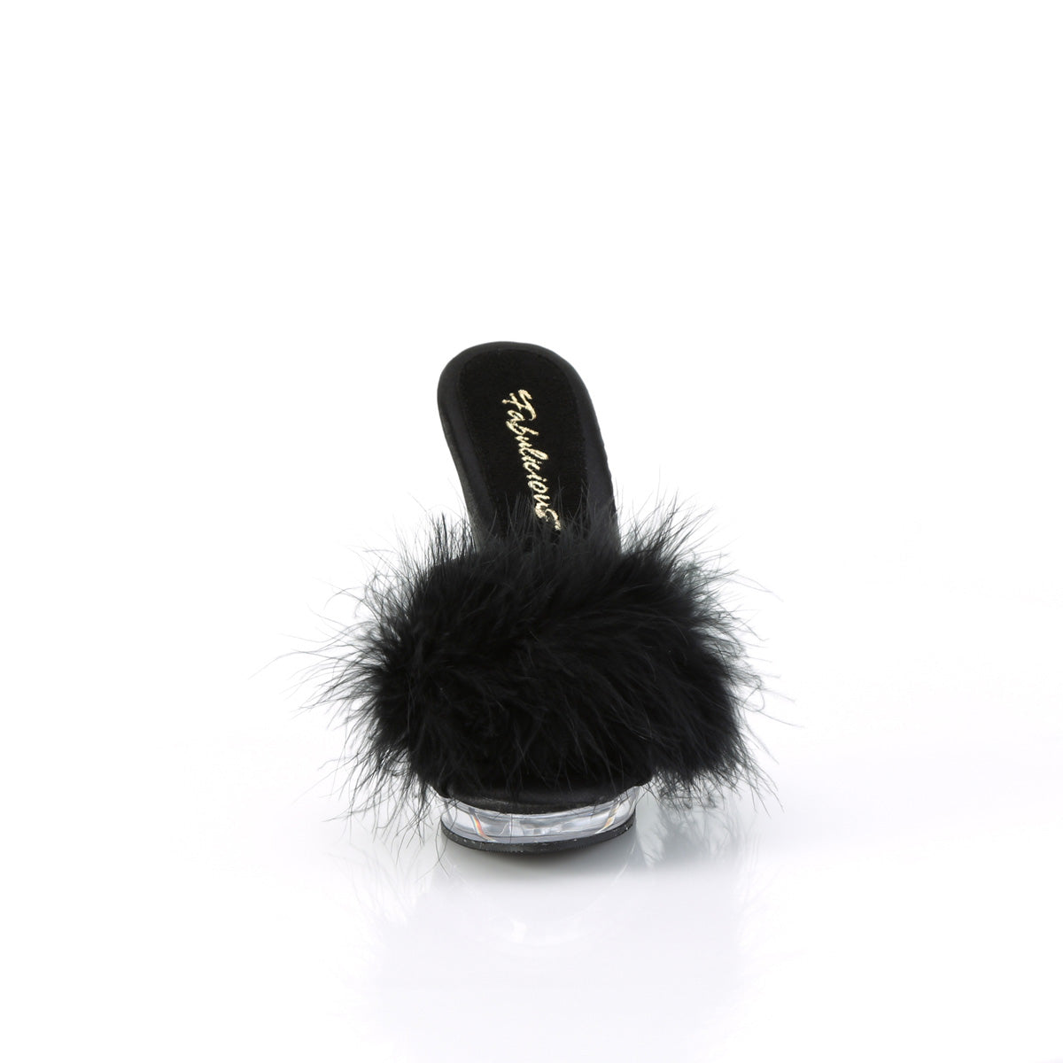 Fabulicious Damen Sandalen LIP-101-8 BLK Satin-Fur / CLR