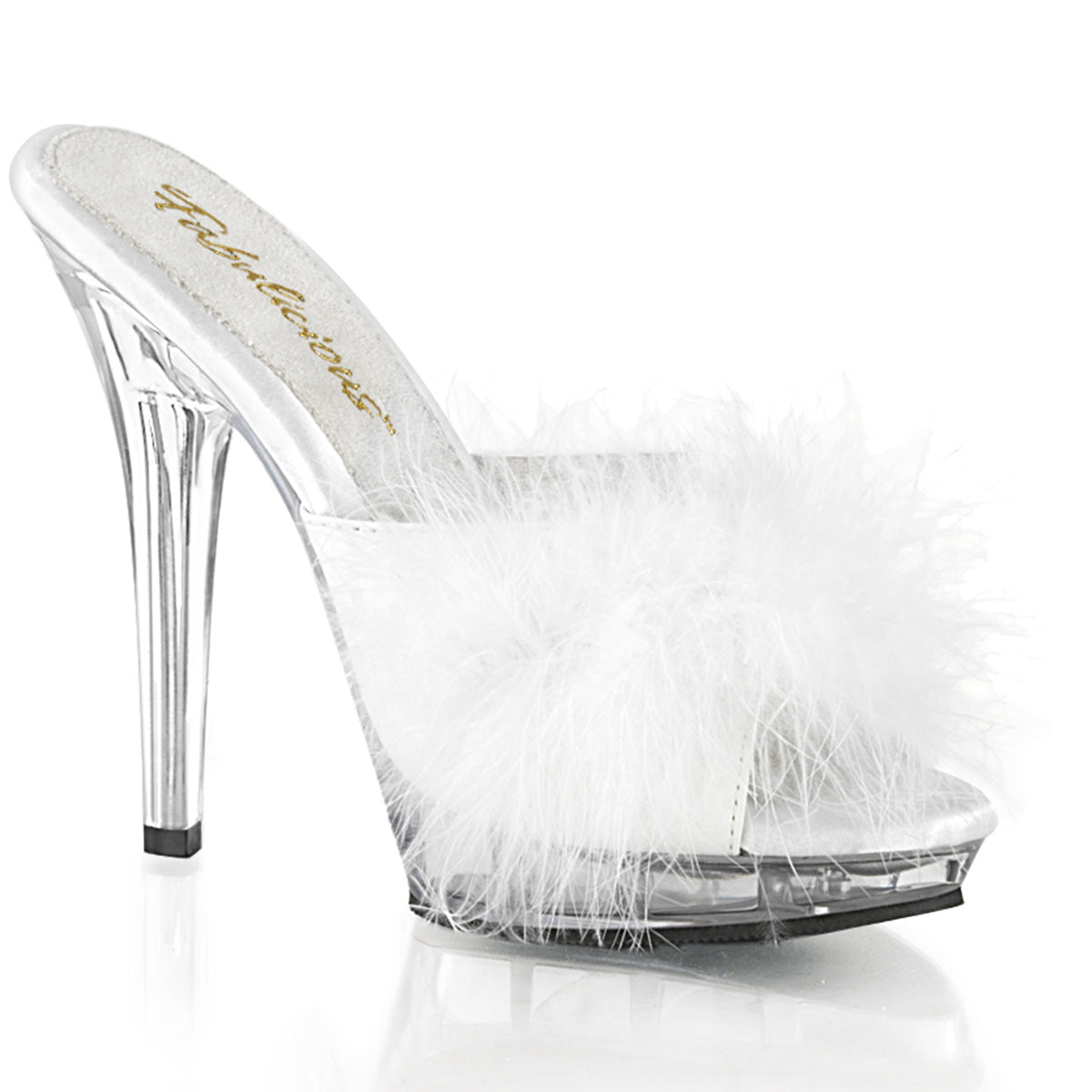 Fabulicious Damen Sandalen LIP-101-8 WHT SATIN-PELLE / CLR